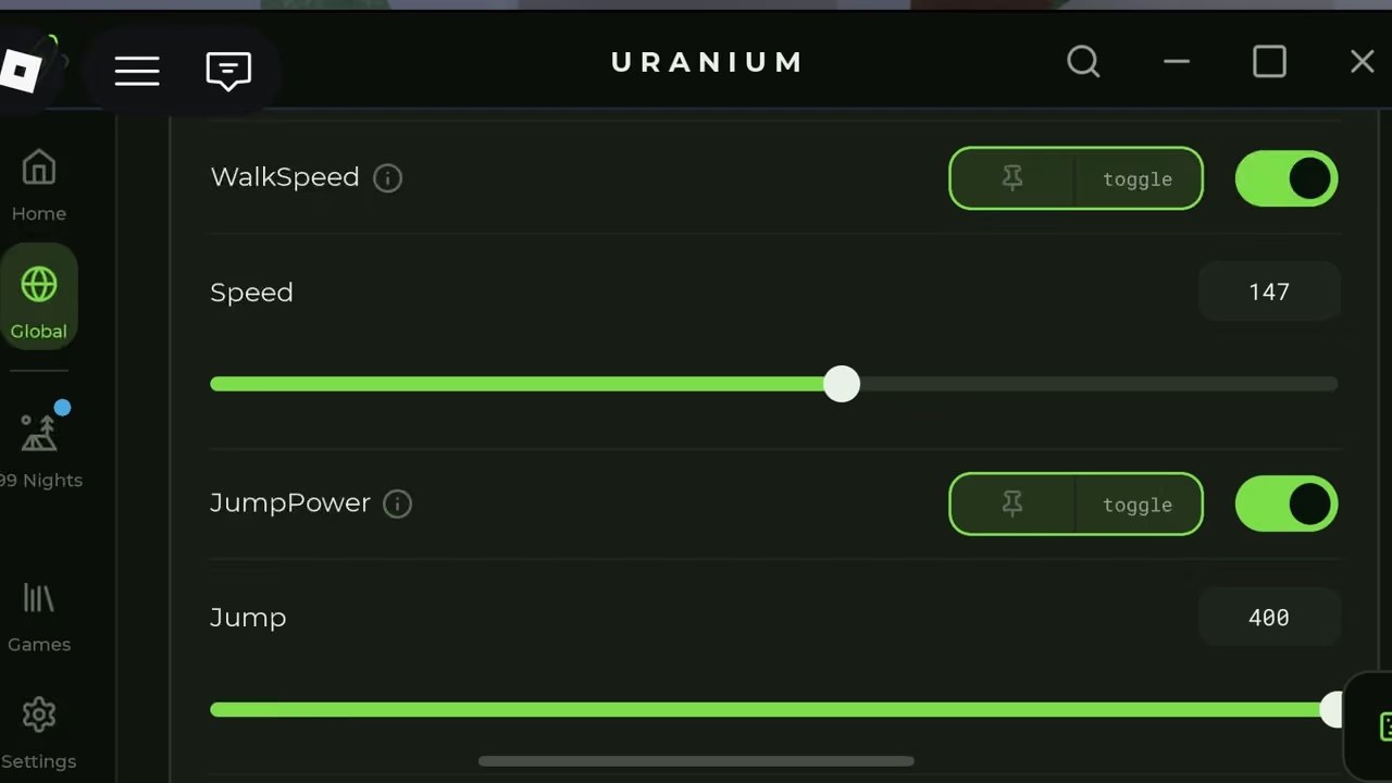 Uranium Hub — скрипт на 99 Ночей в лесу: бессмертие, автофарм и буст